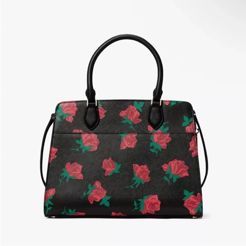 NWOT Kate Spade Madison Rose Toss Printed Medium Satchel - Picture 4 of 10